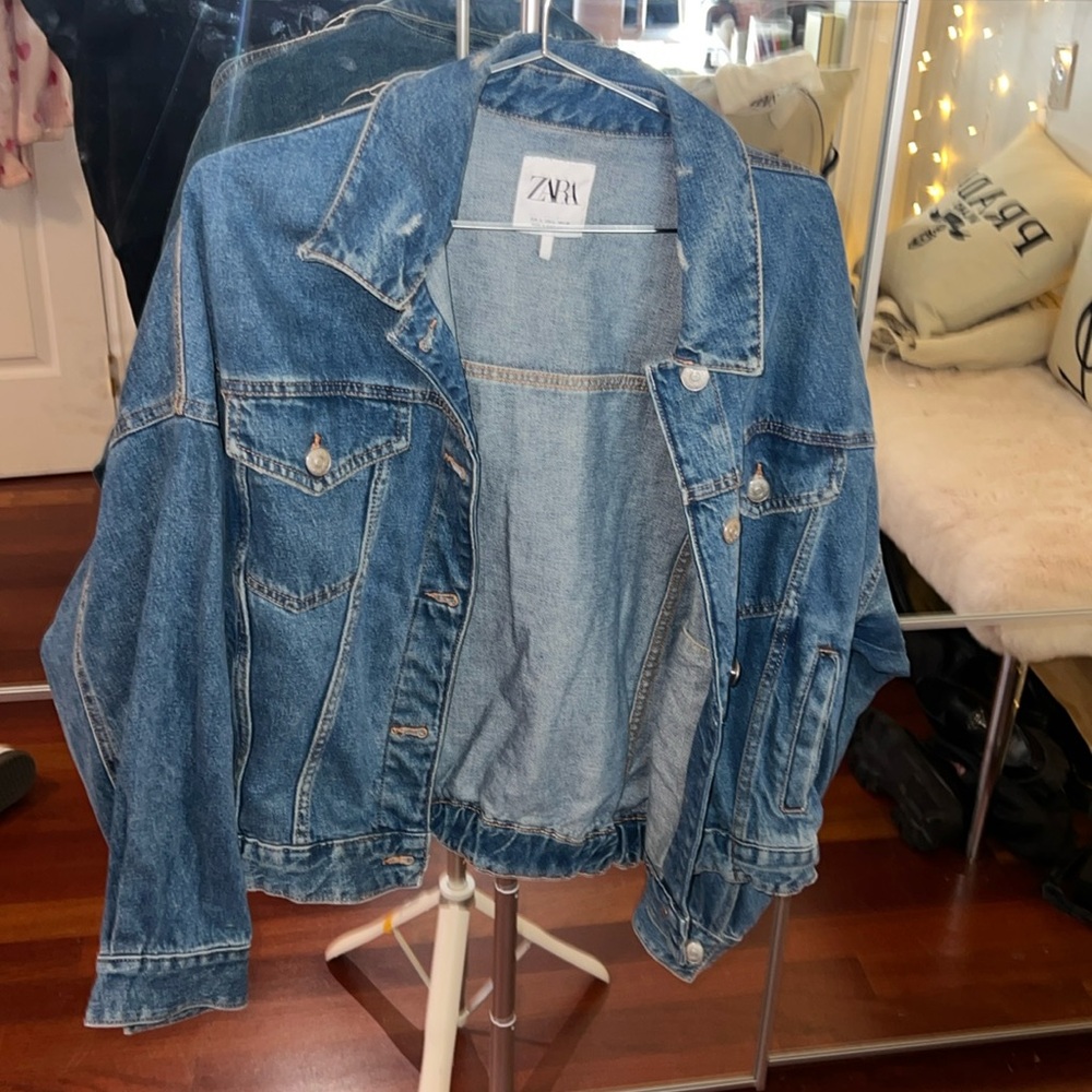 ZARA bomber style denim jacket
